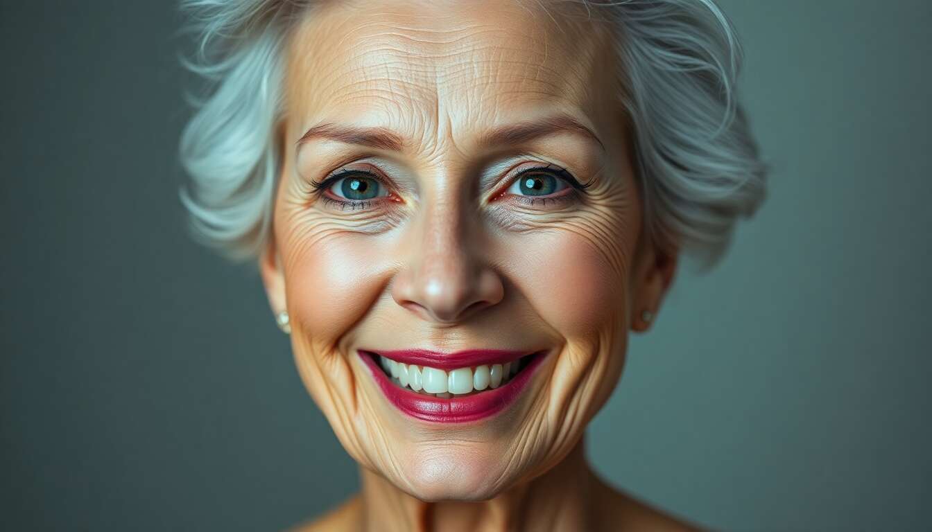 Maquillage éclatant pour peaux matures