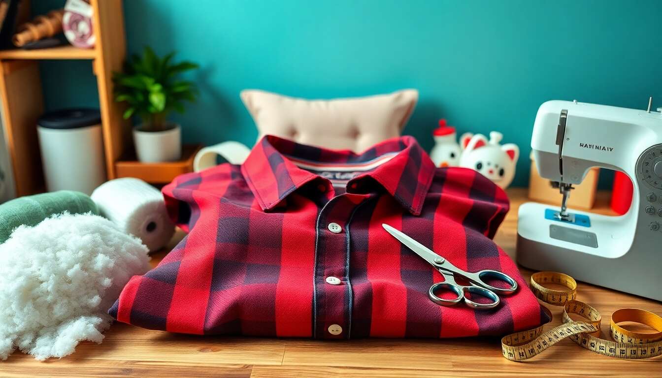 Transformer une chemise en oreiller souvenir : guide créatif