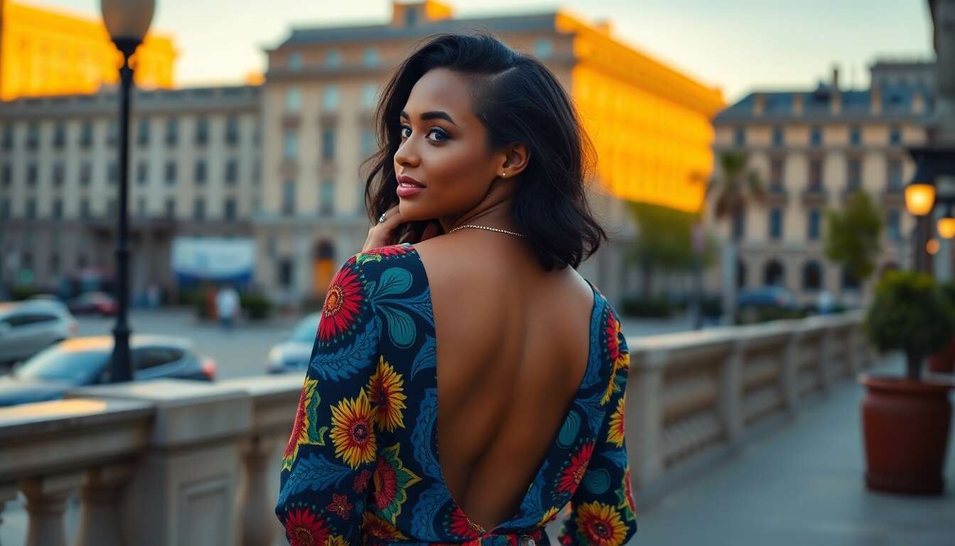 Chemise dos nu en wax : l'élégance audacieuse