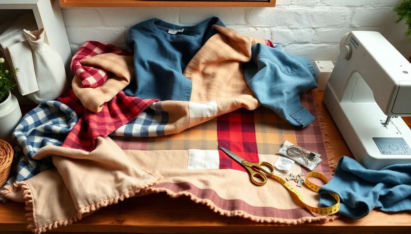 Plaid patchwork upcyclé pour bébé