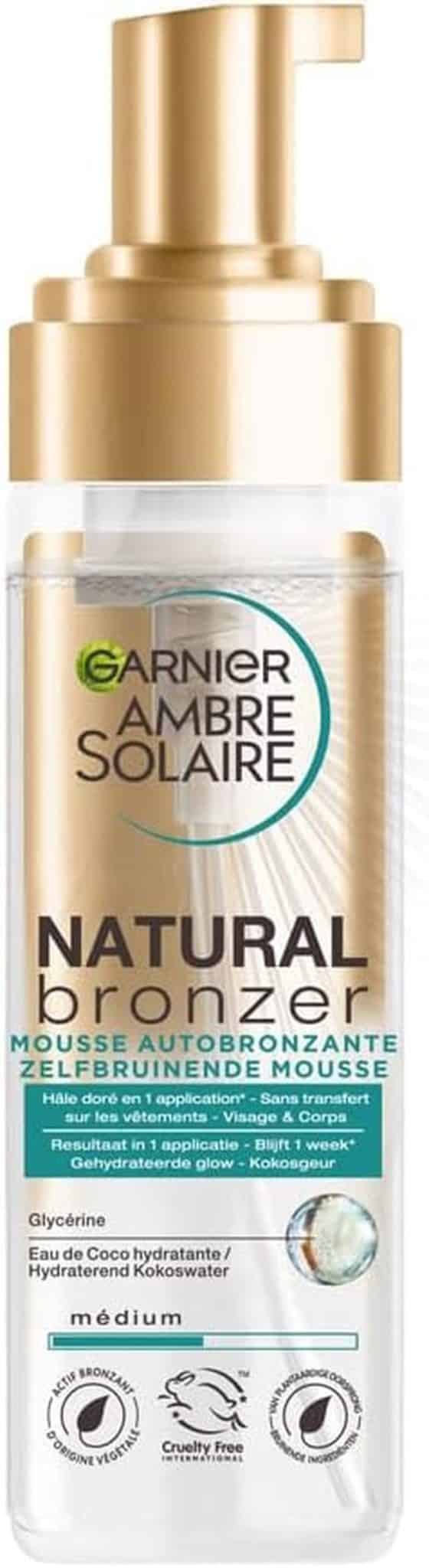 Avis sur la mousse autobronzante Garnier Natural Bronzer : hâle progressif au naturel