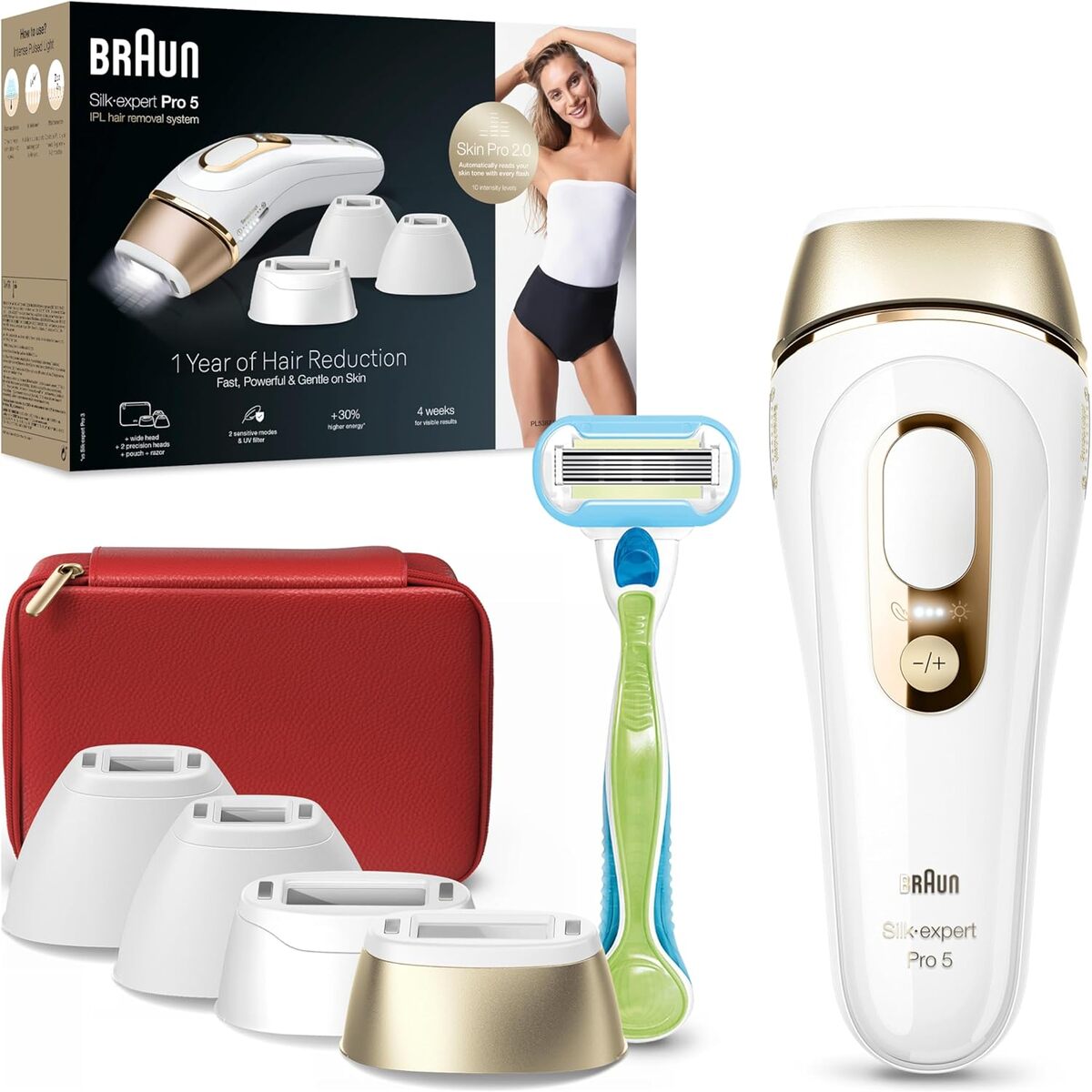 Test de l'épilateur à lumière pulsée Braun Silk·expert Pro 5 PL5382 : résultats en 2 séances