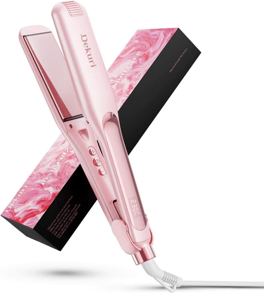 Test du lisseur Dekuri à large plaque céramique 42 mm rose
