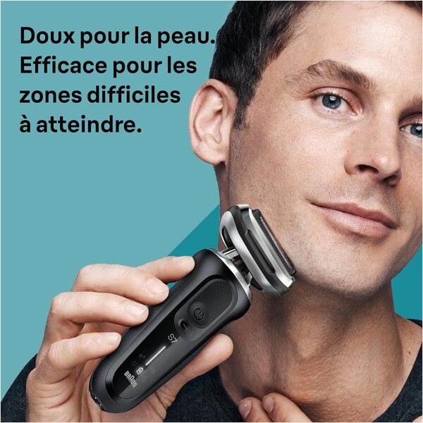 BRAUN Series 7 71-N1200s Rasoir Électrique pour Homme avec Accessoire Tondeuse de Précision Easyclick, 360° Flex, Technologie Wet & Dry, Rechargeable, Rasoir à Grille sans Fil, Gris