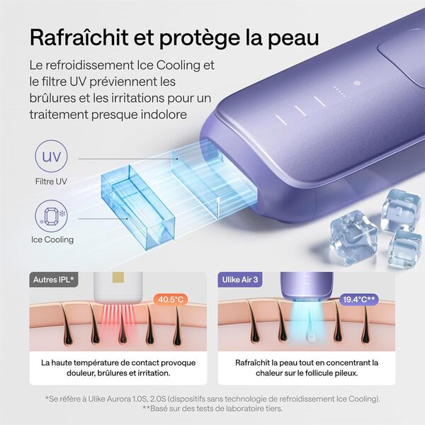 Épilateur Lumière Pulsée Ulike Air 3 Deluxe – Tout-en-Un avec Stérilisateur UV, Gel d’Aloe, Lunettes de Protection et Rasoir, Alternative à l'Épilation au Laser, Convient aux Peaux Sensibles