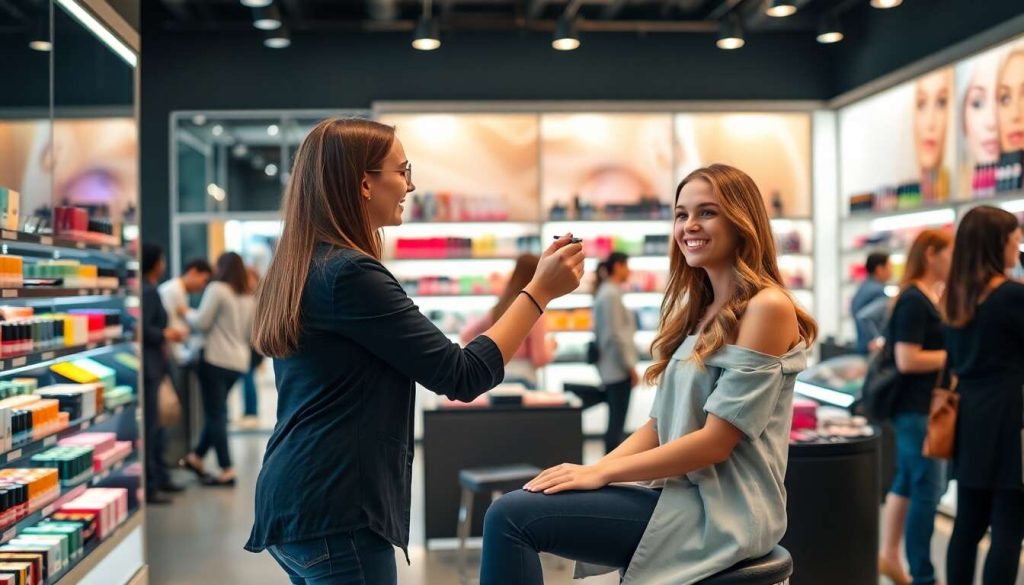 Se faire maquiller gratuitement en magasin