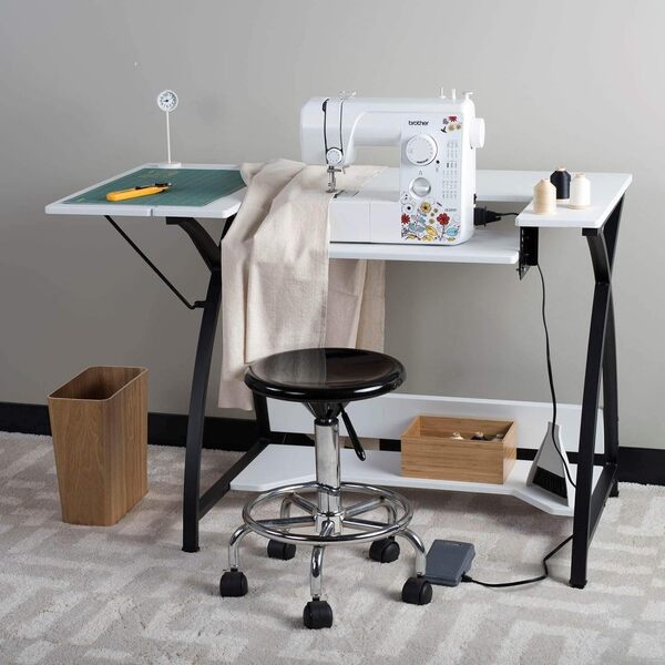 Sew Ready Table à Coudre, Alliage d'acier, Noir/Blanc, 115,6 x 59,7 x 76,2 cm (l x P x H)