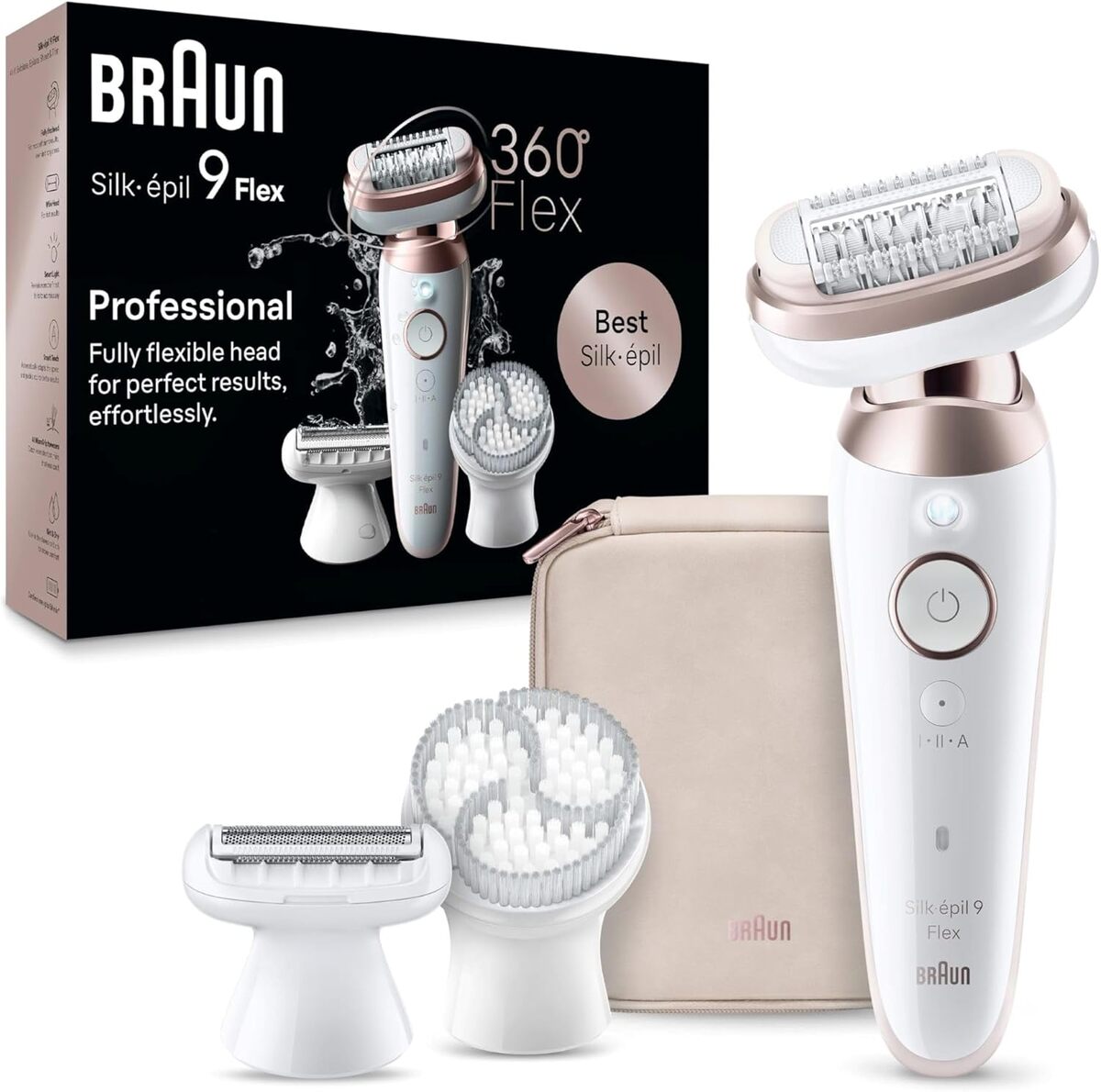 Test de l'épilateur Braun Silk-épil 9 9-060 3D : tête flexible et kit complet