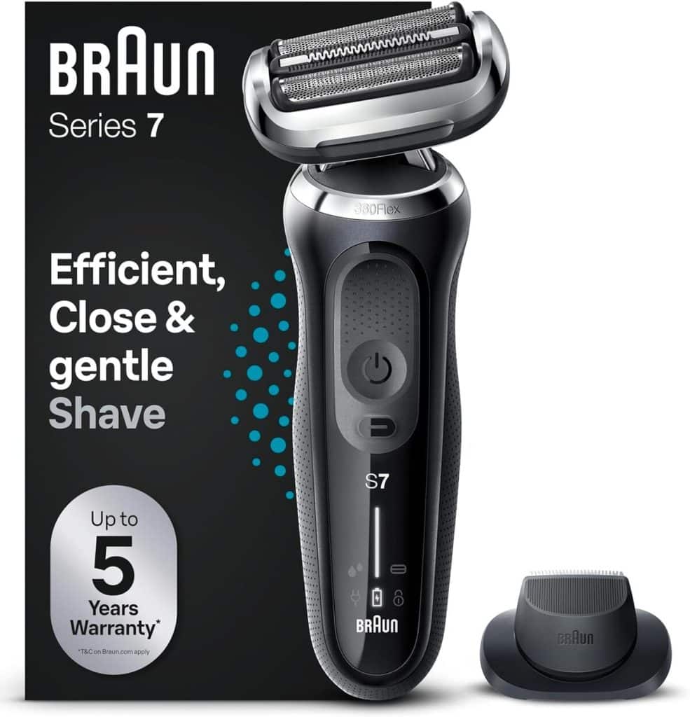 Test rasoir électrique Braun Series 7 71-N1200s : précision 360° wet & dry