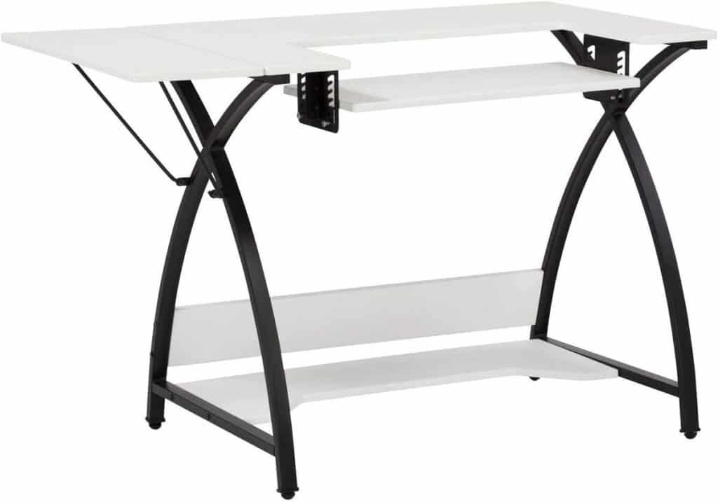 Test : table à coudre Sew Ready en acier noir/blanc, modèle 115, 6 x 59, 7 x 76, 2 cm