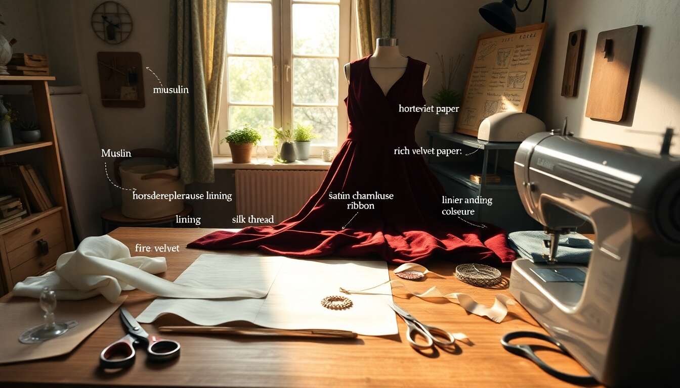 Créer une robe maison en velours façon enchantée pour un look dramatique
