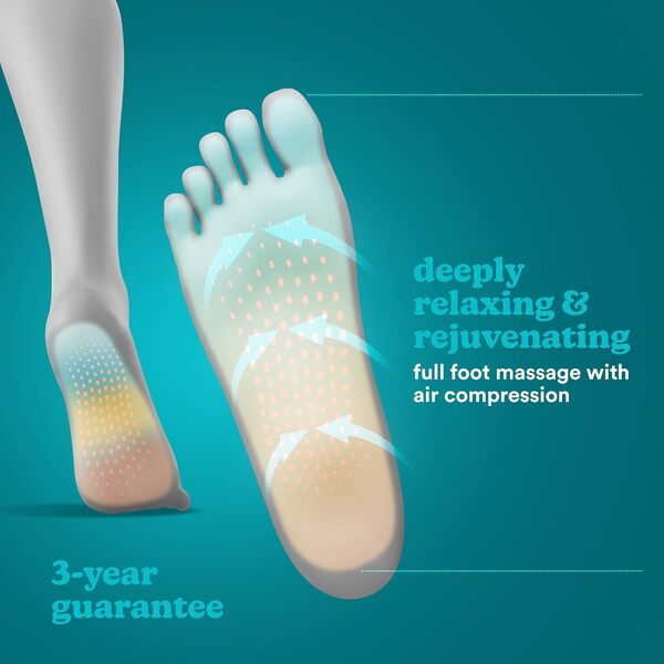 HoMedics Shiatsu Air Pro Shiatsu Appareil de Massage pour les Pieds – Appareil de Massage des Pieds Électrique avec Compression d'Air et Chaleur, Soulagement du Stress - Cadeau pour Femmes et Seniors