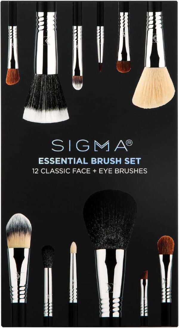 Sigma Beauty Ck001 Lot De 12 Pinceaux De Maquillage – Kit De Maquillage Essentiel Pour Fond De Teint, Poudre, Correcteur Et Contour, Pinceau De Maquillage Pour Fard à Paupières, Fard à Joues Et Lèvres