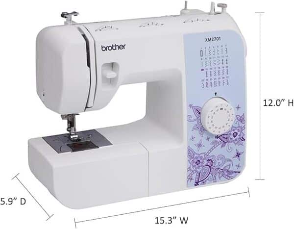 Brother XM2701S (Exclusive Edition) Machine à Coudre, 27 Points différent, Facile pour Débutants, Portable, Couture Automatique, Points utiles, élastiques et décoratifs, Multifonction