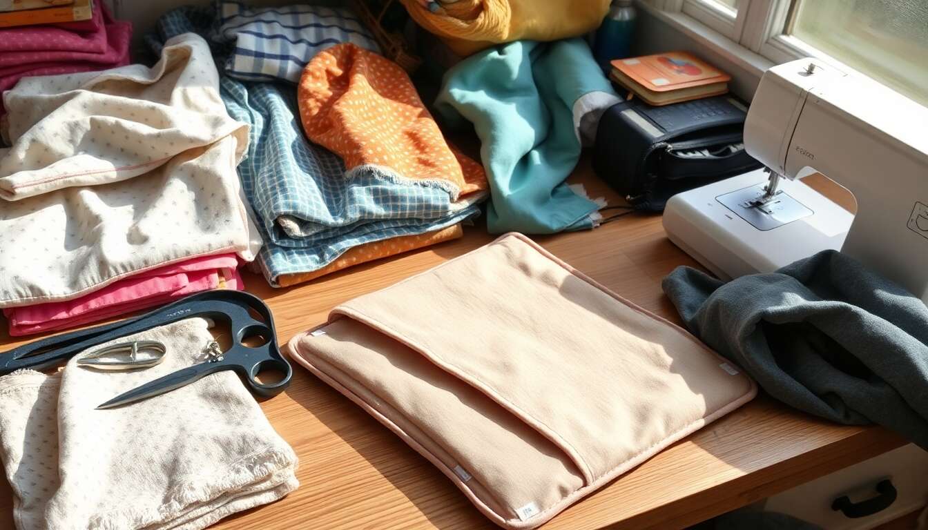 Trouver des mat&eacute;riaux de seconde main pour coudre son &eacute;tui