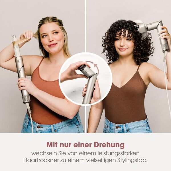 Shark FlexStyle 3-en-1 Air Styler & Sèche-cheveux, Boucleurs Auto-Wrap, Brosse Ovale, Concentrateur, sans Dommage Thermique, Pour cheveux lisses et ondulés HD424SLEU