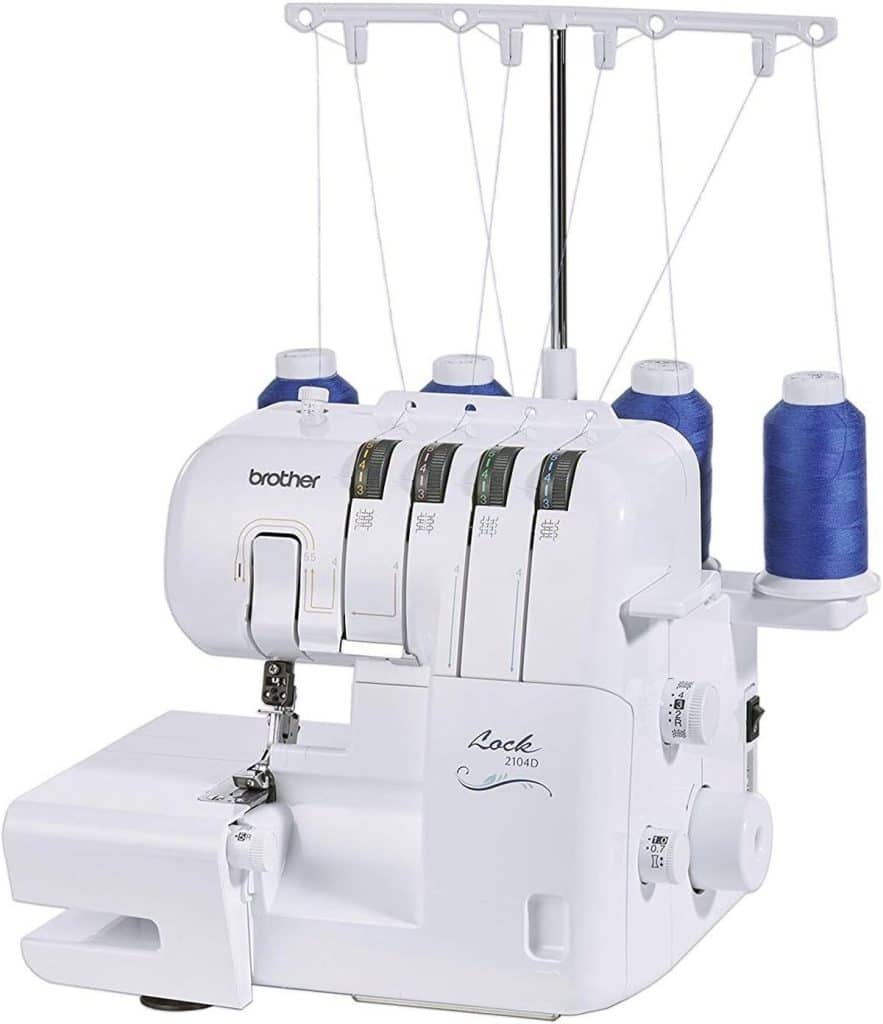 Test de la surjeteuse Brother 2104D blanche