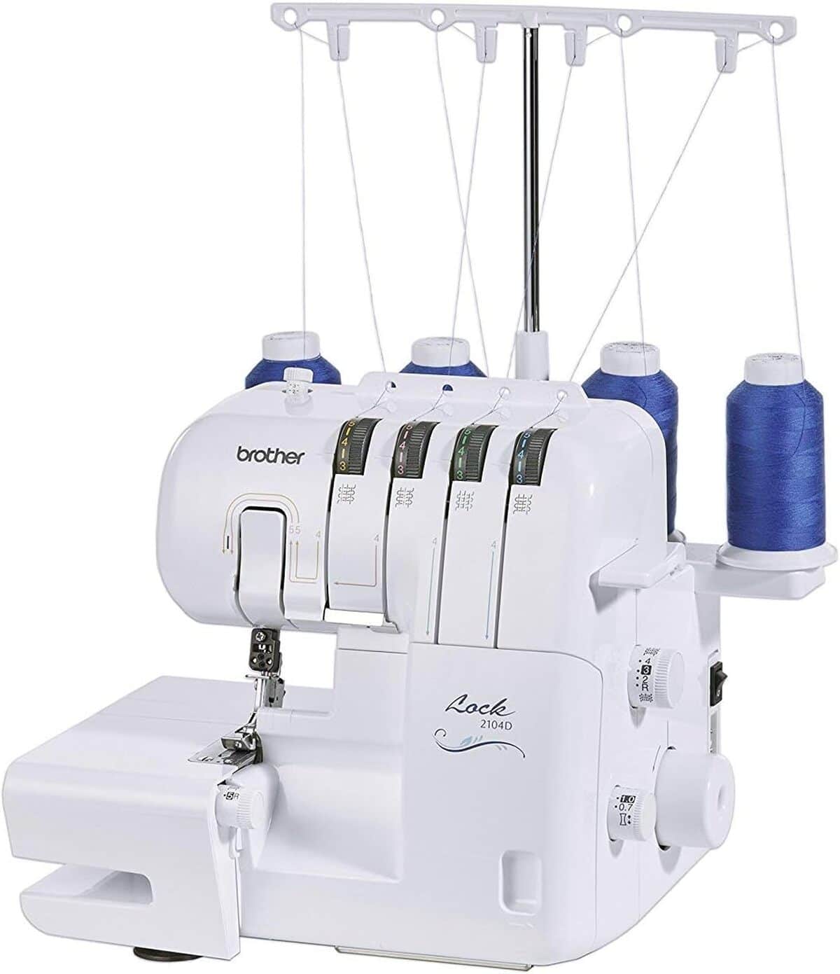 Test de la surjeteuse Brother 2104D blanche