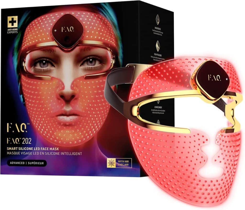 Test du masque luminothérapie FAQ 202 : soin visage anti-âge et acné