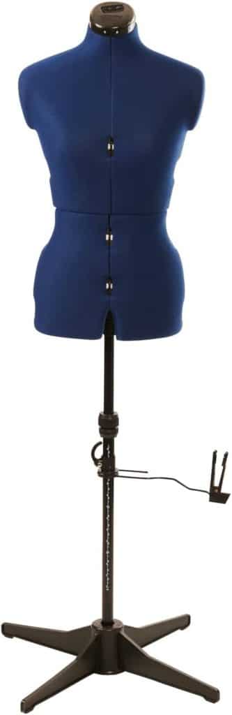 Test : mannequin de couture ajustable en tissu bleu marine 023816-NVY