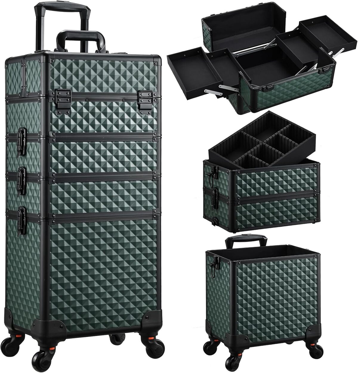 Test : valise maquillage 4-en-1 vert foncé