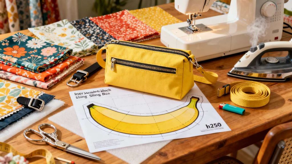 Sac banane DIY : tutoriel facile et patron gratuit pour débutants