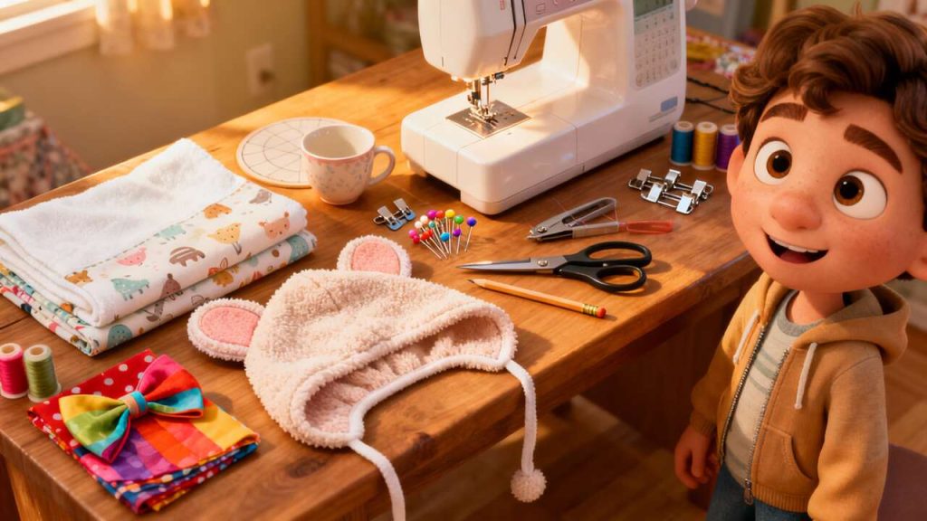 Coudre une cape de bain bébé : guide simple et neutre