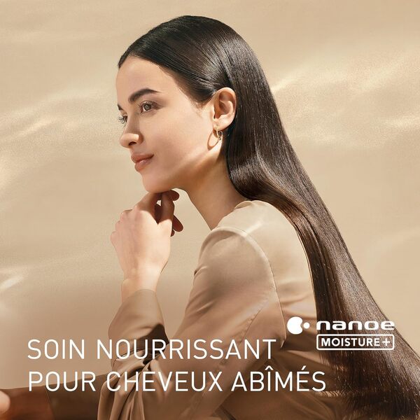Panasonic EH-NA0J Sèche-Cheveux Nanoe MOISTURE+ Minéral Embout Concentrateur & Diffuseur, if Design Award 2023 Mode Chaud Froid, Soins De la Peau, Du Cuir chevelu et Des pointes,1600 W, Noir