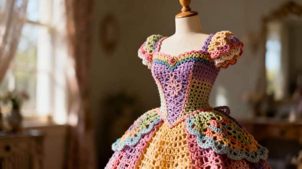 Robe de princesse crochet : toutes tailles disponibles