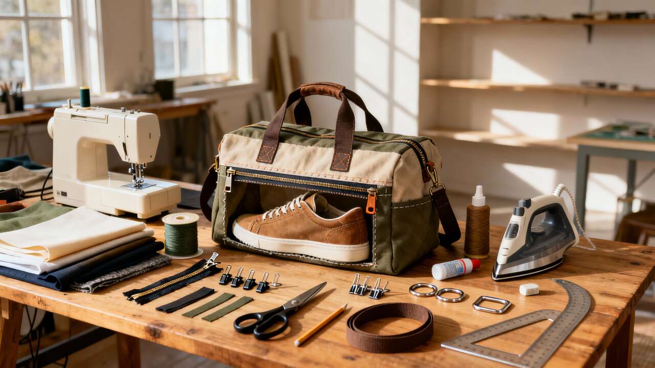 Créer un sac week-end avec compartiment à chaussures