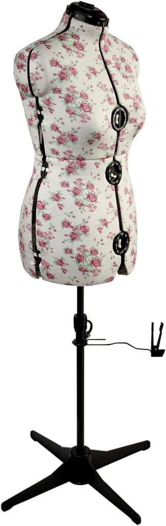 Test du mannequin réglable Sewing Online : motif rose taille M