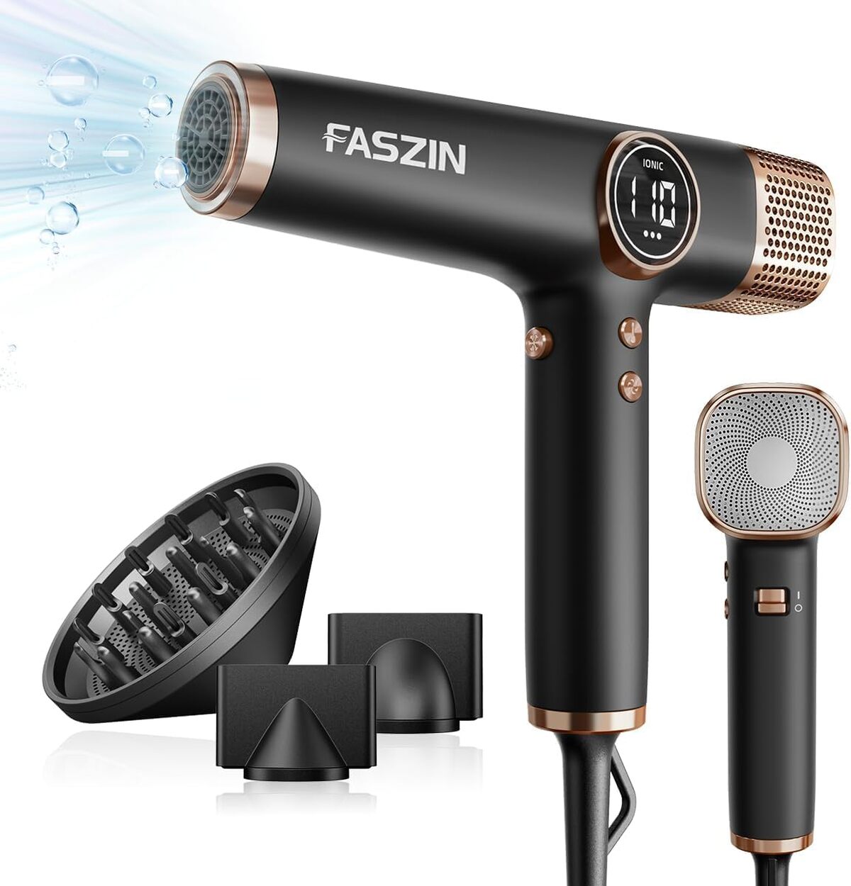 Test du sèche-cheveux Faszin 110 000 RPM : puissance et légèreté
