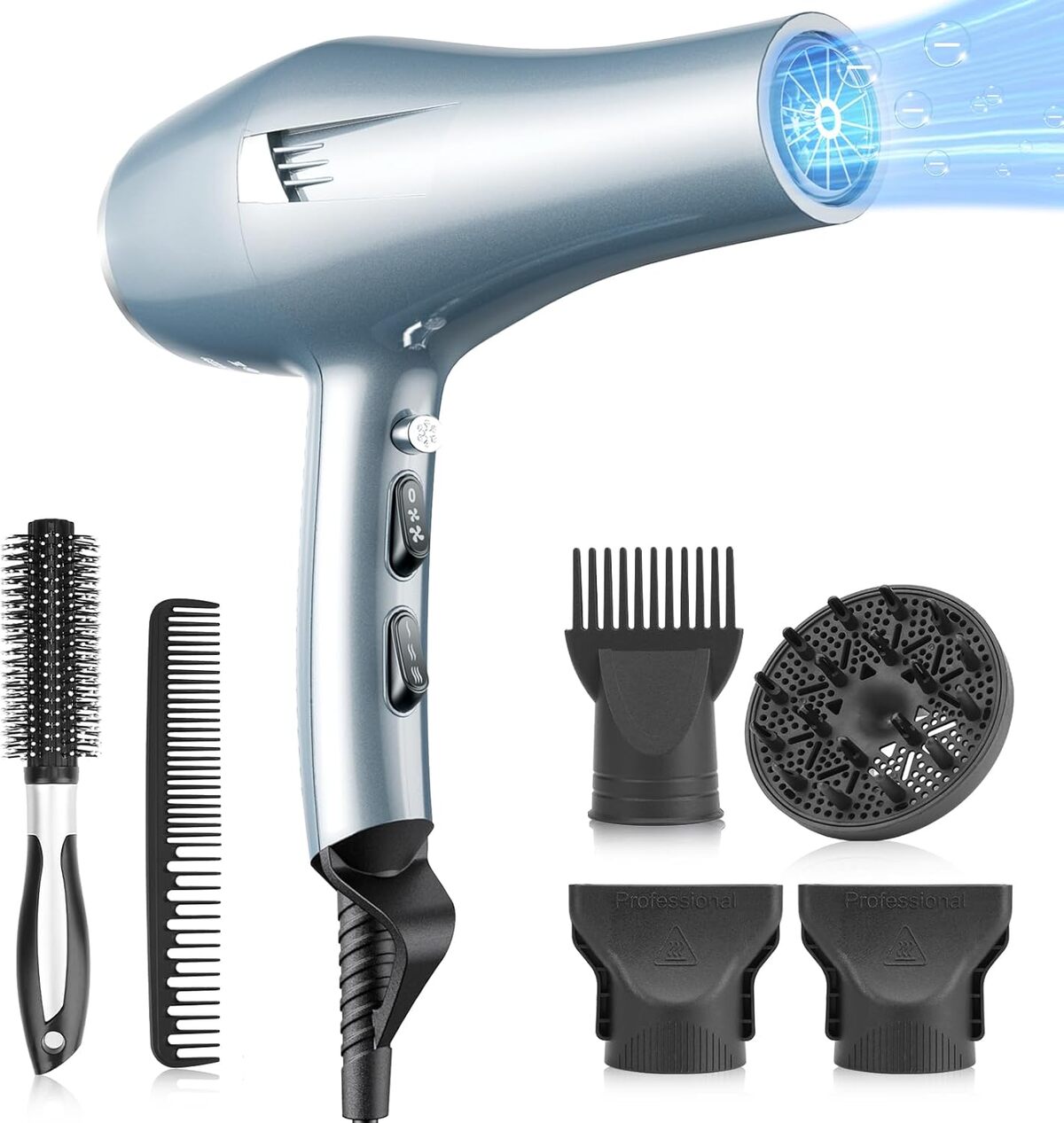 Test du sèche-cheveux ionique professionnel Seche cheveux voyage 3 chauffe