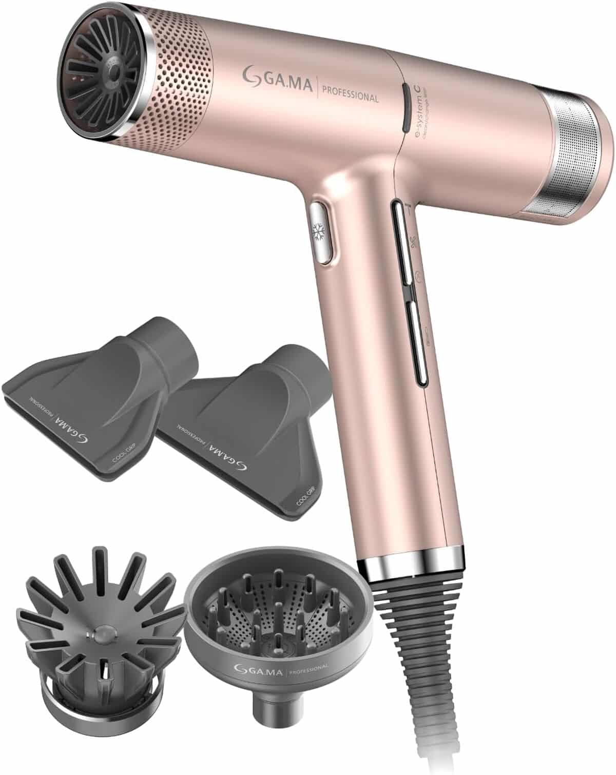 Test du sèche-cheveux ultraléger GA.MA iQ3 Perfect Gold Rose
