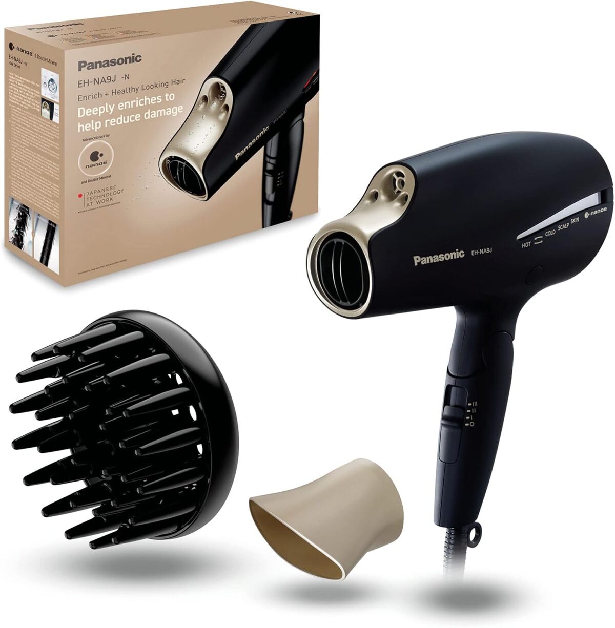 Test : panasonic NA9J-N825, sèche-cheveux pliable haute technologie 1800W