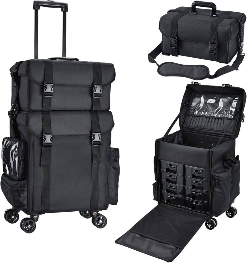 Test valise maquillage professionnel 2 en 1 : parfaite pour les pros