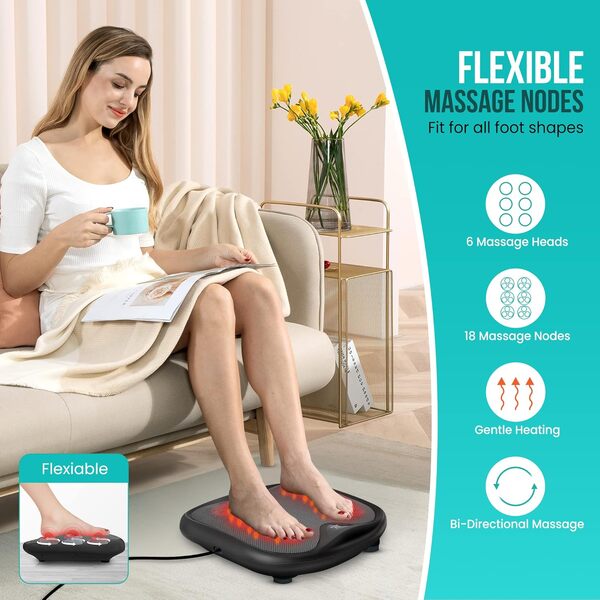 Snailax 2 en 1 Masseur de Pieds Shiatsu avec chaleur