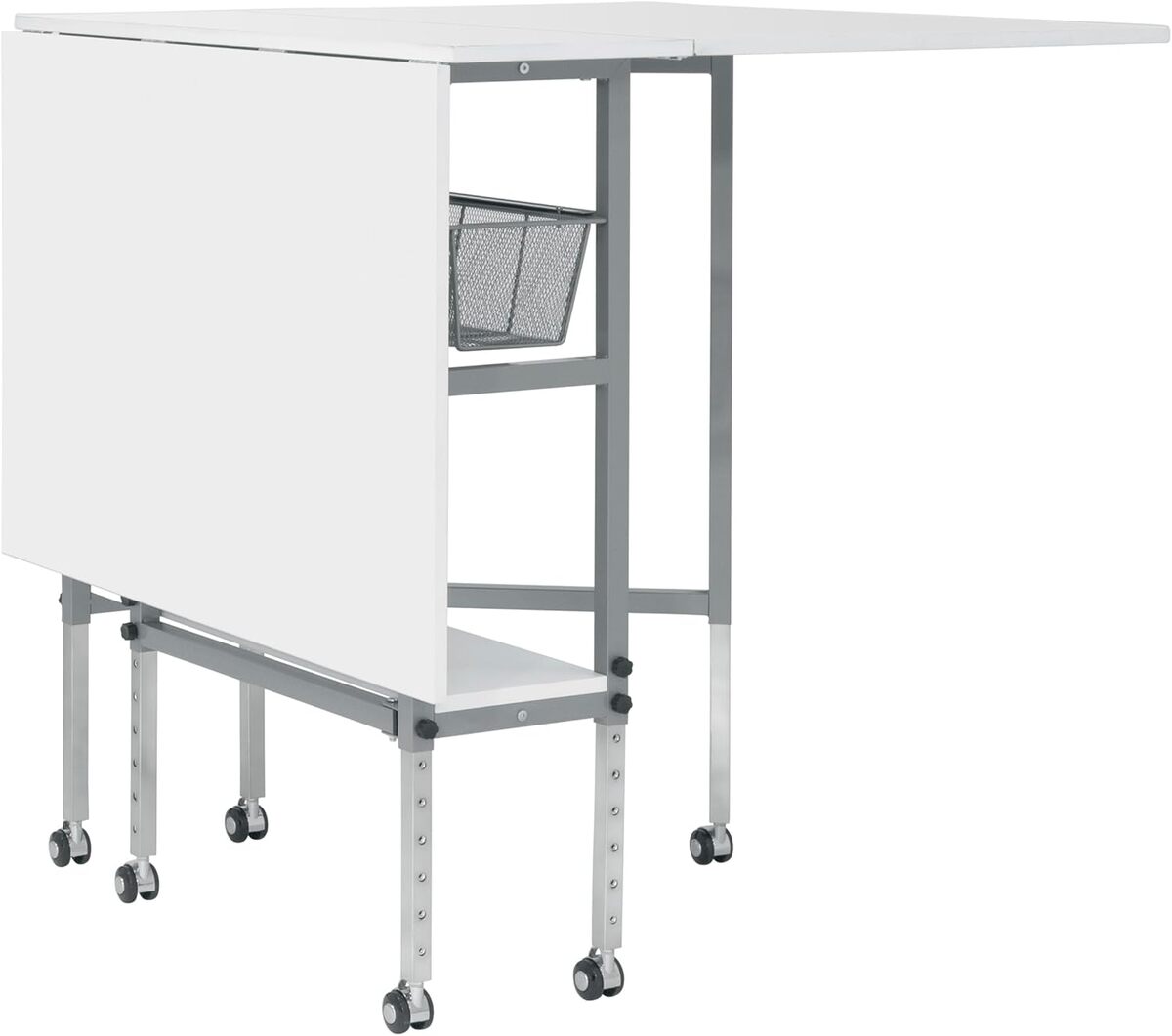 Test de la table de couture Sew Ready argent/blanc ajustable