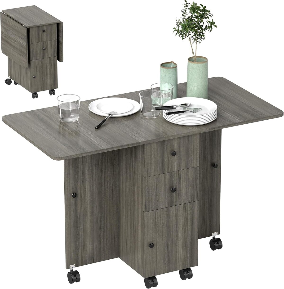 Test de la table de cuisine pliante HOMCOM : praticité et design