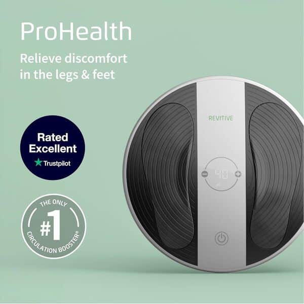 Revitive ProHealth Stimulateur de circulation – Soulage l'inconfort dans les jambes et les pieds – Soulagement sans médicament des problèmes de jambes et de pieds