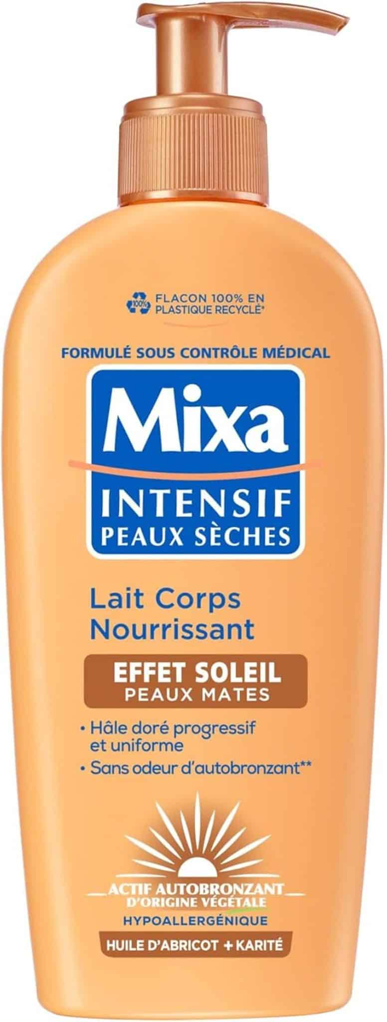 Test du lait corps Mixa Intensif effet soleil : nutrition et hâle doré