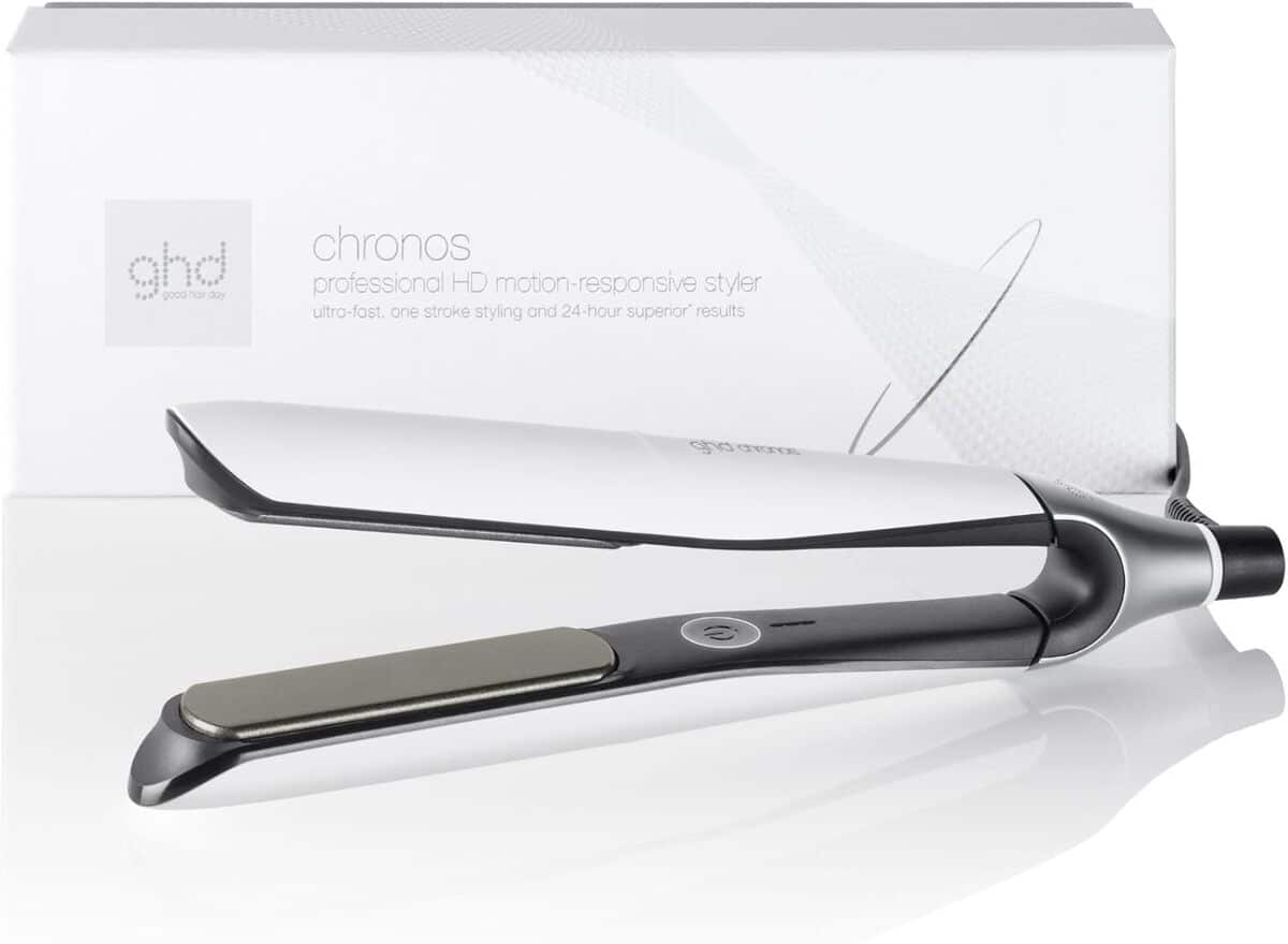 Test : lisseur ghd chronos blanc - cheveux lissés sans chaleur extrême