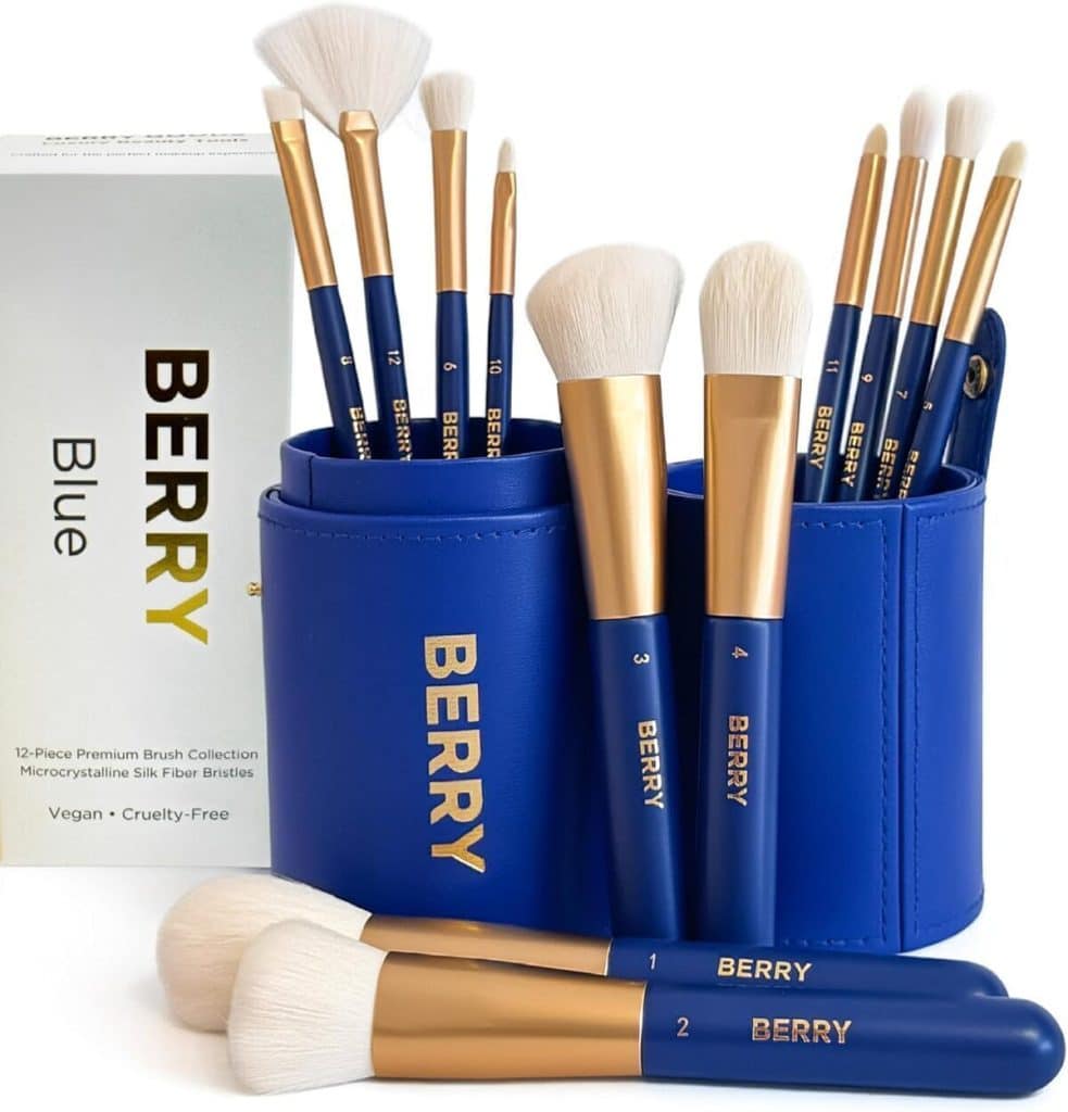Test : pinceaux maquillage professionnels Berry - lot de 12, qualité supérieure