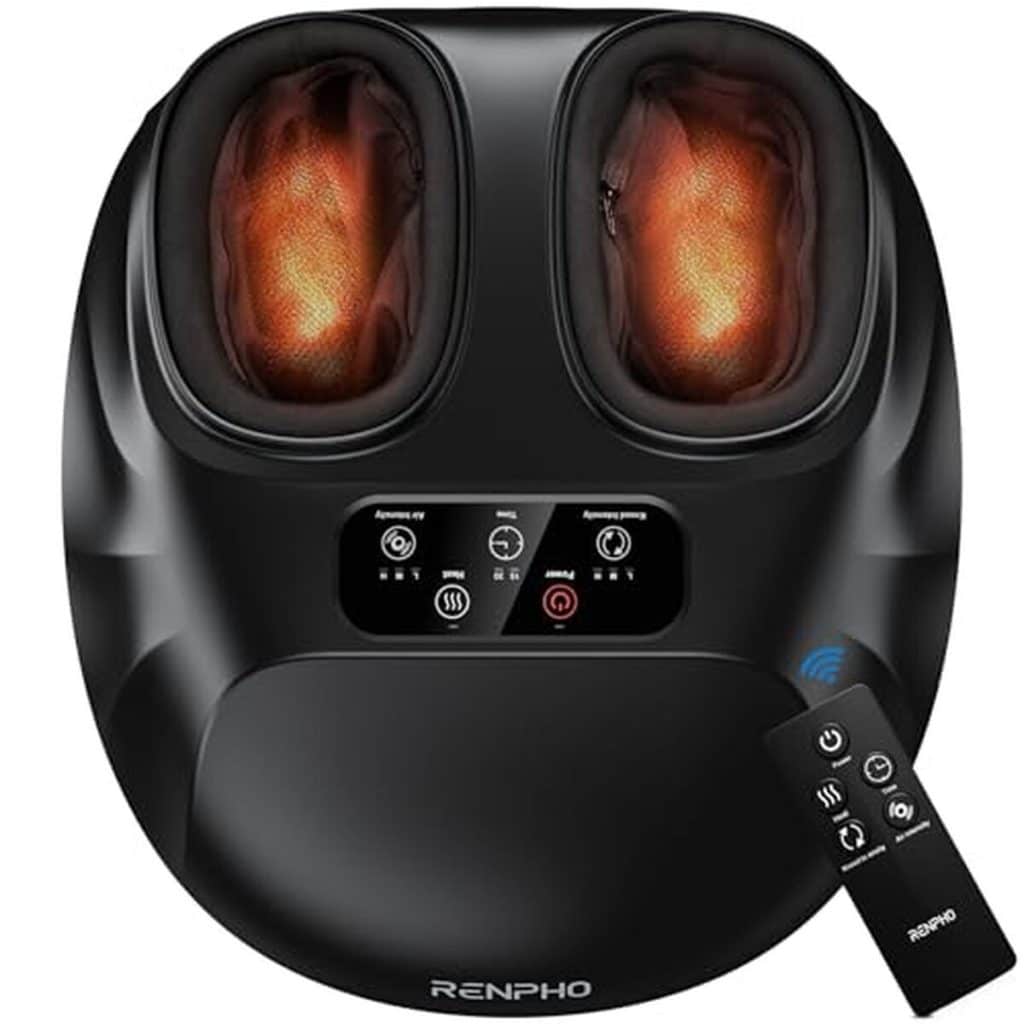 Test : renpho appareil de massage pieds grand format et télécommande