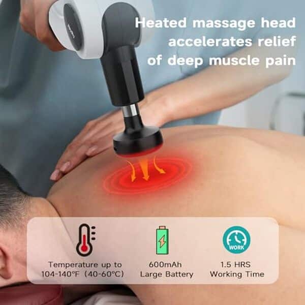 Découvrez notre test détaillé du pistolet de massage avec chaleur, amplitude 12 mm, 5 vitesses et 8 accessoires. Efficacité, performance et confort analysés. 