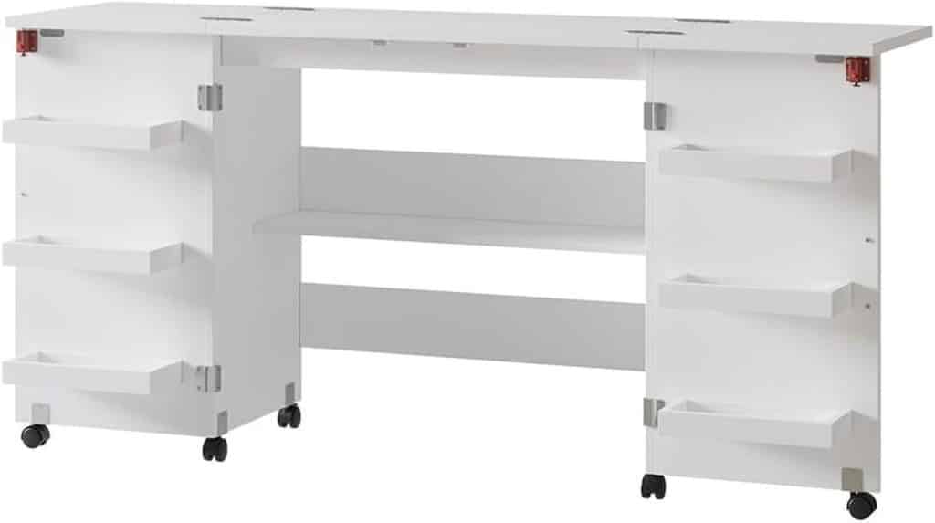Test de la table de couture Vicco Carmen 160 cm blanche
