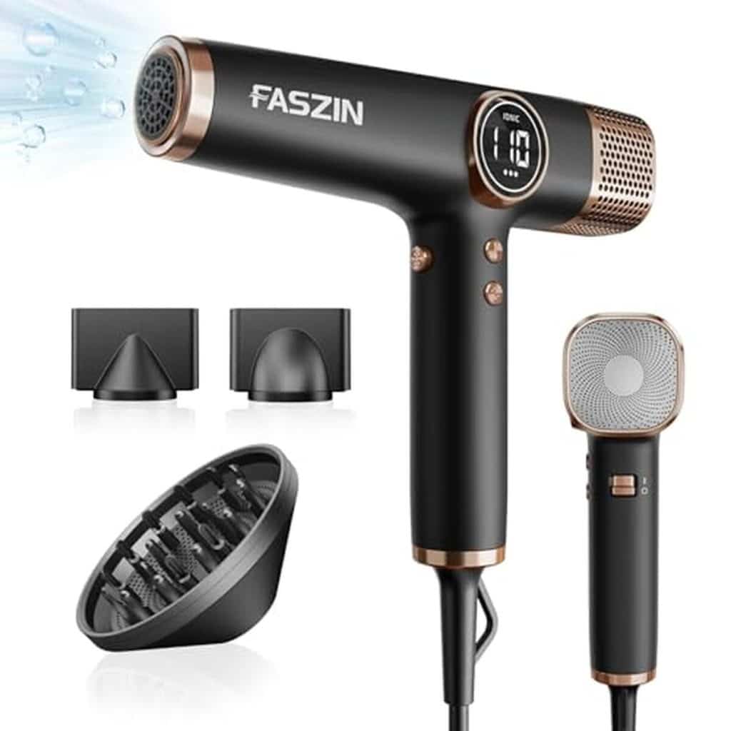 Test du sèche-cheveux léger Faszin : moteur haute vitesse pour séchage rapide