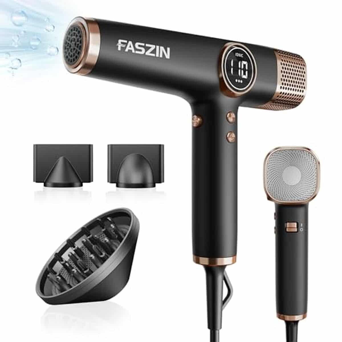 Test du sèche-cheveux léger Faszin : moteur haute vitesse pour séchage rapide