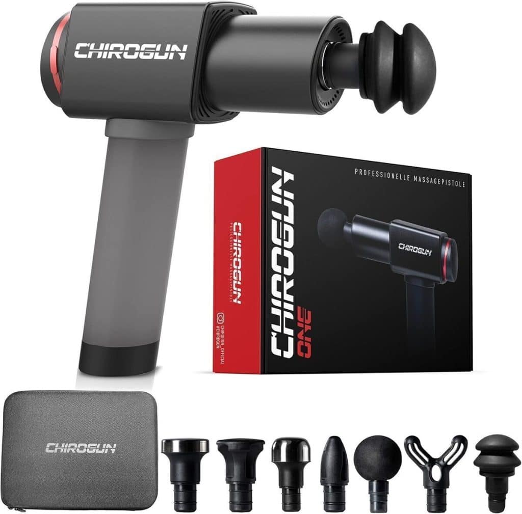 Test du pistolet de massage ChiroGun ONE : 6 niveaux, 5 heures d'autonomie