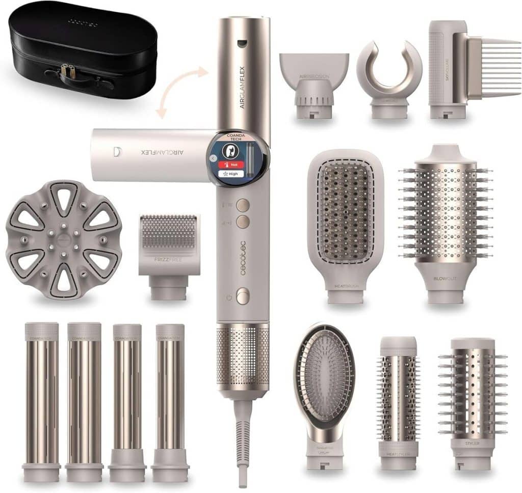 Test du styler multifonction Cecotec AirGlam 14in1 : coiffage de pro avec 14 têtes et moteur brushless
